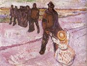 Worker and Children Edvard Munch